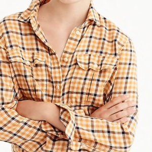 J. Crew Boyfriend Shirt Topaz Plaid
